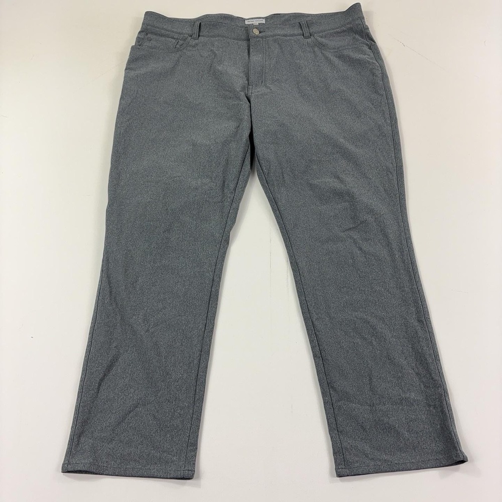 Peter Millar Pants Mens 42x30 Gray Brevard Knit Chino Classic Fit Stretch Golf